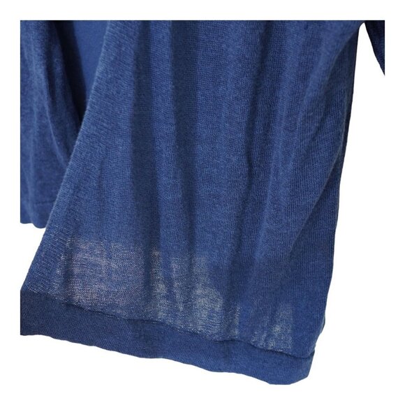 J.Jill‎ Linen Blend Open Front Cardigan Blue Open Front 3/4 Sleeve Sz S - Picture 6 of 10